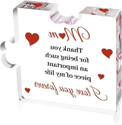 Acrylpuzzel Moeder - Decoratief cadeau - Moeder verrassen - Gegraveerde warme woorden - Rechthoekig - Moeder