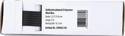 Gevlochten Kabelbescherming Mini Box 12.7 - 31.8 mm / Lengte 5 meter