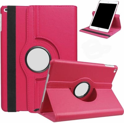 Draaibaar hoesje geschikt voor iPad 6e generatie 9.7 inch 2018 A1893, A1954 360 Graden Kunstleer Stevig Volledige Bescherming