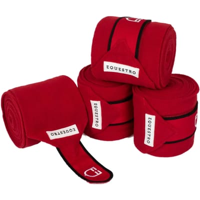 Polo banden voor paarden met klittenbandsluiting Equestro (x4)