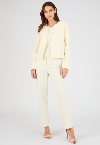Damart - Geplooid jack van materiaal met reliëf - Dames - Beige - 42