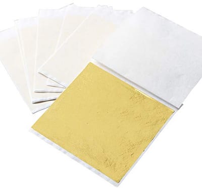 100 Stuks Bladgoud - vellen Bladmetaal - Goud Papier Vel - 9 x 9 cm - Gouden vellen - metalen vellen - LOUZIR