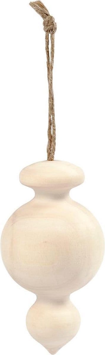 Puntige Kerstbal . H: 7.5 cm. d: 4 cm - 1 st