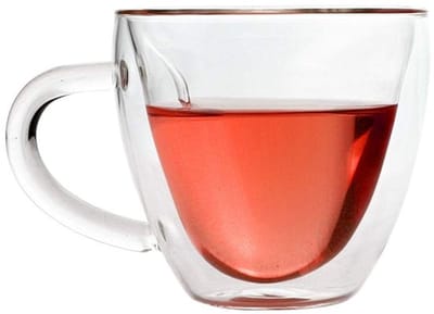 Dailygoods- Koffiekopjes Dubbelwandig - Hittebestendig Borosilicaatglas - Theekopjes 180/240 ml - Handgemaakt - Temperatuurbestendig - Ideaal voor Thee en Koffie