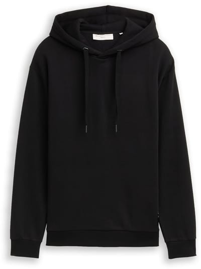 Tom Tailor Denim - Hoodie sweatshirt met logo-badge - Maat M - Black