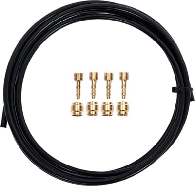 Hydraulische Remslang voor Fietsen, 2500 mm, Geschikt voor Shimano, Avid en Sram, Zwart, Inclusief Messing Aansluiting