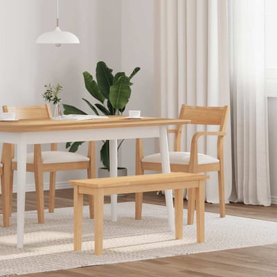 vidaXL - Bank - 90 - cm - massief - hout - rubber