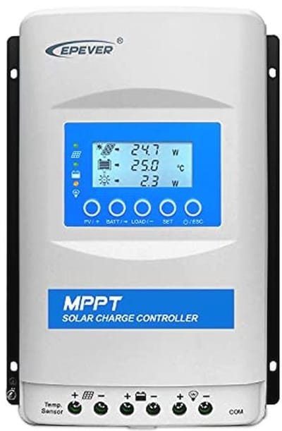 MPPT Zonne-laadregelaar 40A voor 12V/24V/36V/48V systemen - Geavanceerd LCD-display en hoge efficiëntie