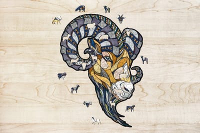 Eco Wood Art Houten Legpuzzel Ram - Puzzel Volwassenen - Dierenpuzzel - Hout