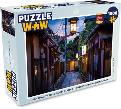 Puzzel Een traditionele boom achter de straten bij Gion in Japan - Legpuzzel - Puzzel 1000 stukjes volwassenen