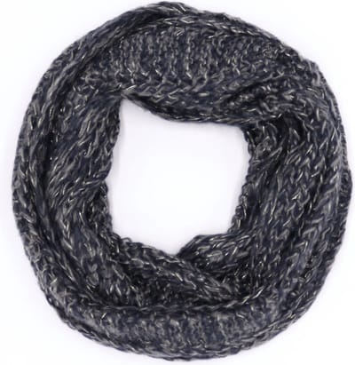 Grof Gebreide Colsjaal - Ronde Sjaal - Blauw/Grijs - 70 x 35 cm (01wb)