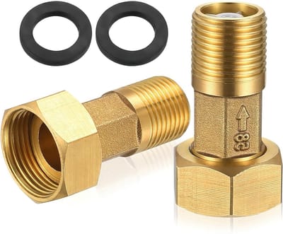 2 Stuks Messing Pijp Fittingen, Bulkhead Fittingen, G1/2 Vrouwelijk x G1/2 Mannelijk BSP Draad Koppelingen voor Verwarming en Hookah Toepassingen, Duurzaam en Betrouwbaar