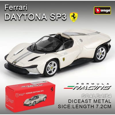 Bburago 1: 64 Ferrari Serie Meerdere Keuzes Sp3 812 F12 430 Enzo F40 F12Tdf Sf90 458 Auto Die-Cast Model Speelgoed voor Kinderen gray