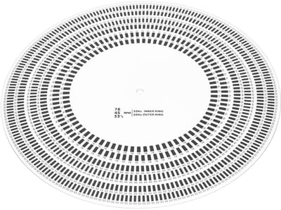 Cosensi- Stroboschijf Professioneel - Dubbelzijdige Tachometer - Snelheidsmeting 33/45/78RPM - Frequentie 50/60Hz - Noodzakelijk Voor LP Vinyl