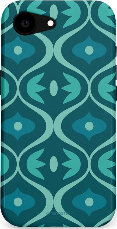 Casetastic hoesje geschikt voor Apple iPhone 16e / Apple iPhone 17e - MagSafe - Dubbellaagse bescherming - Decoratief Blauwgroen - Fashion Case - Petrol