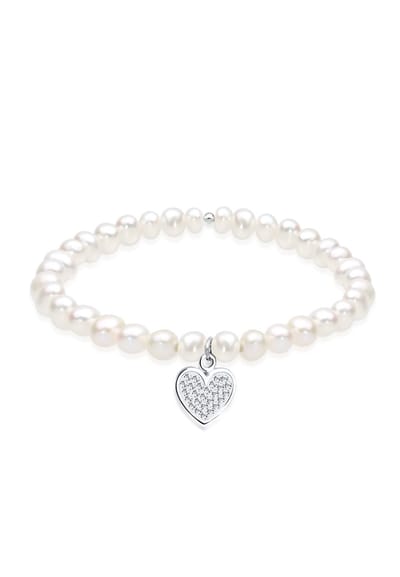 Elli - Armband - dames hart parel met kristallen in 925 sterling zilver - Dames