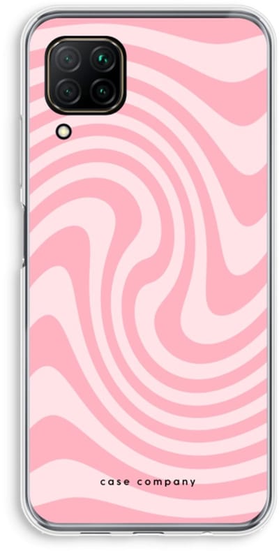 Case Company® - Hoesje geschikt voor Huawei P40 Lite hoesje - Swirl Roos - Soft Cover Telefoonhoesje - Bescherming aan alle Kanten en Schermrand