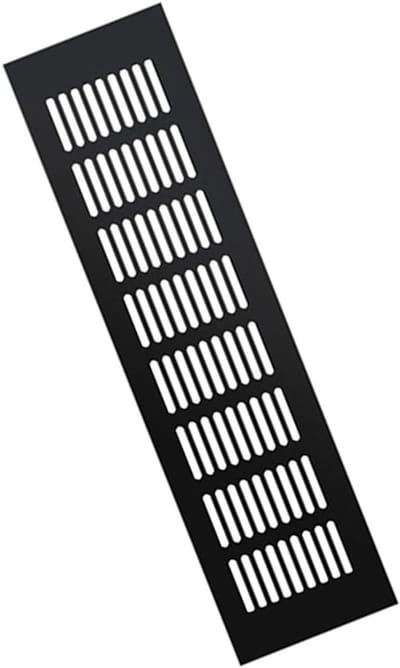 Luchtrooster Deksel - Ventilatie rooster - Kasten Ventileren - Aluminiumlegering - 80 mm - Zwart