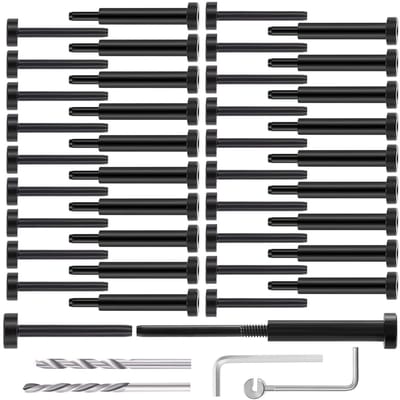 Kabelreling Kit - RVS Hardware - Balustrade Bevestiging - Onzichtbare Montage - 20 Paar - Zwart