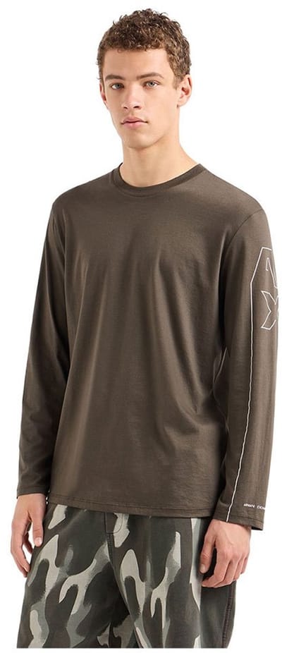 Armani Exchange 6dzth4-zja5z T-shirt Met Lange Mouwen Bruin M Man