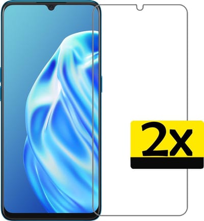 Screenprotector - Geschikt voor OPPO A91 - 2 Stuks - Extra Sterk - Beschermglas - Gehard Glas - Tempered Glass - Screen Protector