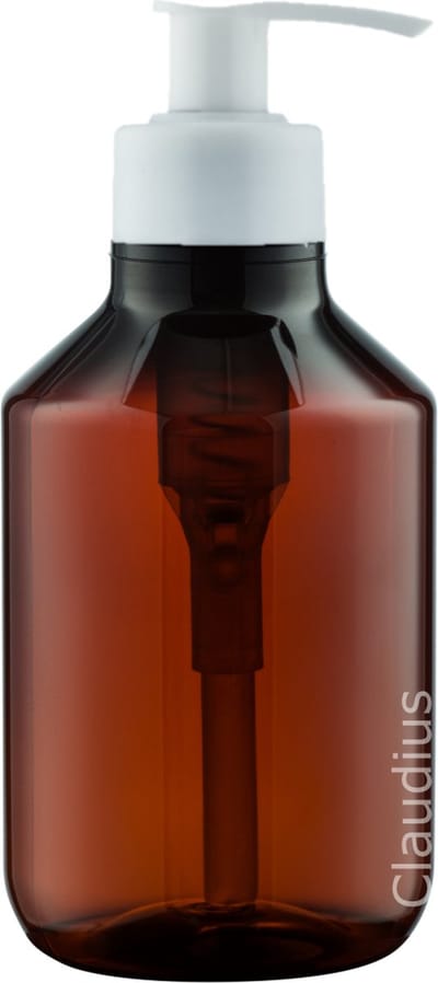 Lege Plastic Fles 100 ml PET Amber bruin - met witte pomp - set van 10 stuks - navulbaar - leeg