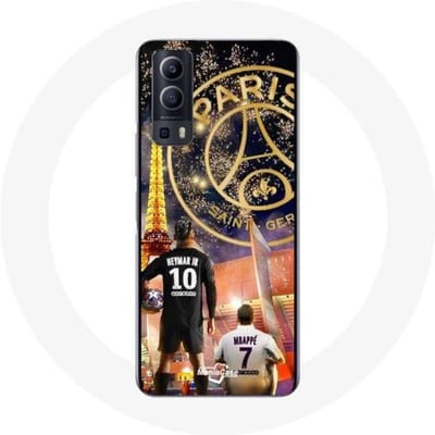 Coque pour Vivo Y72 PSG Neymar et Mbappé Joyeux noël