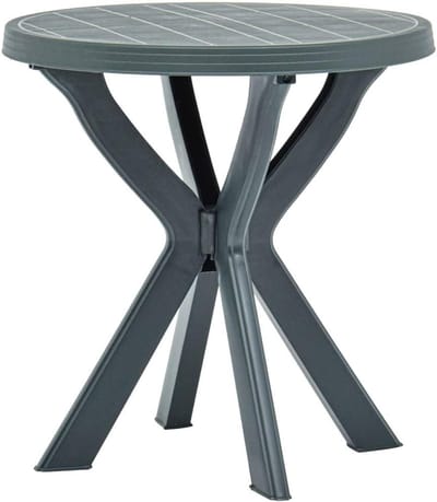Ronde tuintafel - Bistrotafel buiten - Gezellig buiten zitten - Onderhoudsvrij kunststof - Ø 70 cm - Groen