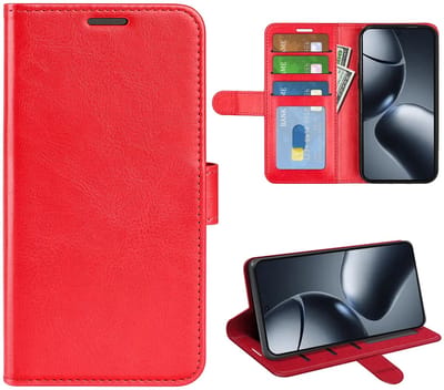 MobyDefend Hoesje - Geschikt voor Xiaomi 15T - Wallet Book Case (Sluiting Achterkant) - Rood