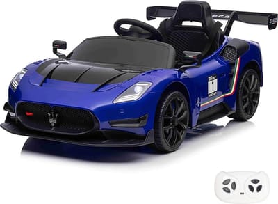 Maserati MC20 GT2 12V Elektrische Kinderauto 1 tot 5 jaar – Officieel Gelicentieerd Accuvoertuig met Afstandsbediening – Luxe Sportwagen met Lederen Zitje, Bluetooth & Schokdempers – Blauw