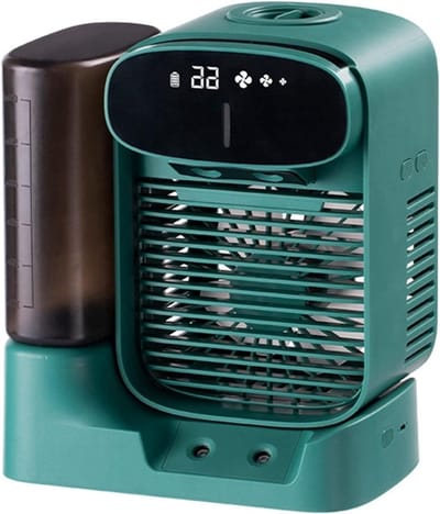 Mobiele Airco - Mini Ventilator - Koelen en Ventileren - Watergekoeld - 3000 Gram - Geel