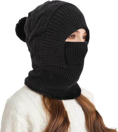 Winddicht Ski Masker - Warme Fleece Balaclava met Nekbescherming en Gezichtsbedekking voor Dames - Perfect voor Winterse Activiteiten en Buitenavonturen