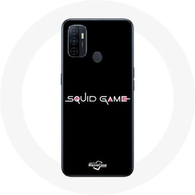 Oppo A53 hoesje Squid Game-logo Zwarte achtergrond zwart