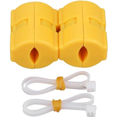 2 pièces Économiseur de Carburant Magnétique Universel pour Toutes Voitures Motos Camions Réduire les Émissions yellow