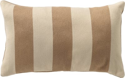 Dutch Decor CYRUS - kussenhoes outdoor 30x50 cm - waterafstotend en uv-bestendig - gestreept - Irish Cream - beige