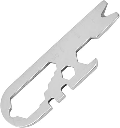 Multifunctionele Flesopener - Outdoor Tool - Dagelijks Gebruik - Titanium Staal - 7.4 x 2.3 CM - Zilver