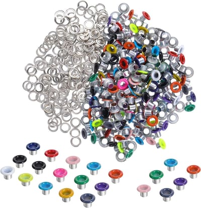 Metalen Eyelets Set - Grommets Kit - Papier Knutselen - Roestvrij Metaal - 3mm Binnendiameter - Gemengde Kleuren