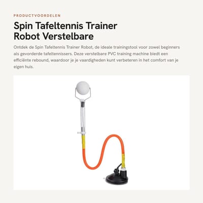 Dailygoods- Tafeltennis Trainer Robot - Verstelbare PVC Training Machine - Pingpong Ballen Zuignap - Vaste Rebound Balmachine - Accessoires - Leuk Cadeau voor Golfliefhebbers