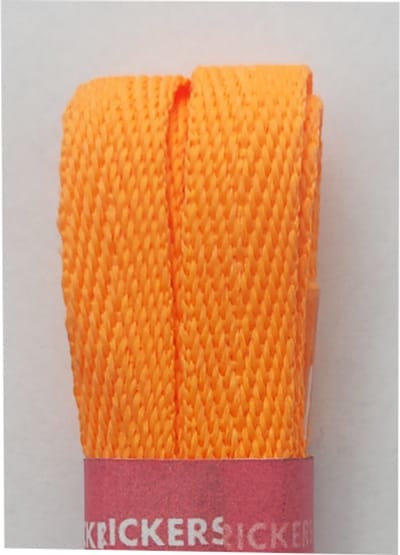 Strickers Veter - Fluoriserend Oranje - Neon Oranje - Plat - Extra Breed - Lengte 120 cm - Breedte 10 mm - Schoenveter