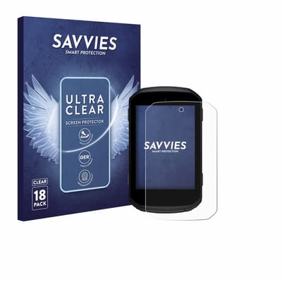 Savvies - Screenprotector voor Garmin Edge 850 / 550 - Folie Beschermfolie transparant 18 Stuks