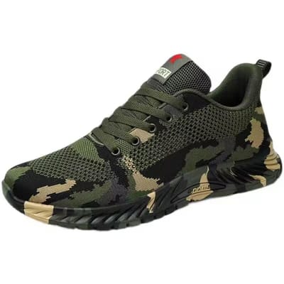 Nieuwe camouflageschoenen voor heren, ademend, outdoor, hardlopen, sport, grote maten, comfortabel, bergbeklimmen, casual sportschoenen 41 black