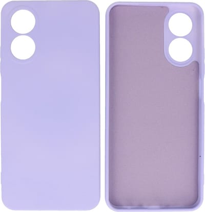 Hoesje Geschikt voor OPPO A17 - Fashion Telefoonhoesje Backcover - Siliconen Hoesje - Paars