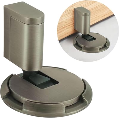 Deurstopper - Deurwig Deurhouder - Deuren Open Houden - Mechanisch Push-to-Lock - Tot 3.5cm Spleet - Antiek Brons