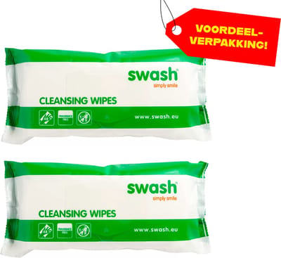 Swash Cleansing Wipes Parfumvrij - 2x48 stuks voordeelverpakking