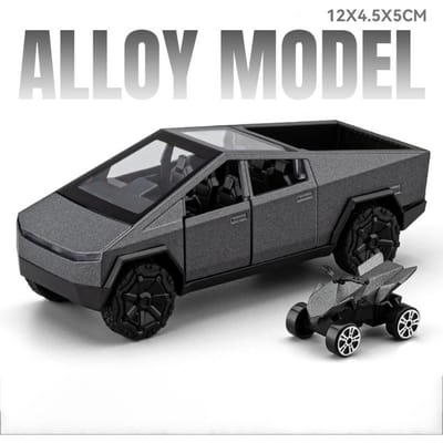 1:36 Nieuwe Energie Pick-up Truck Legering Diecast Model Speelgoed Miniatuur Auto Achterwiel Terugslag Kracht Deuren Geopend Voertuigen Kerstcadeaus