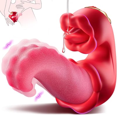 Oneay Realistische tongvibrator, ontworpen voor vrouwen, met clitorisstimulatie en oscillerende vibratiestanden, inbrengbare vibrator, seksspeeltje voor volwassenen, seksspeeltje voor stellen.