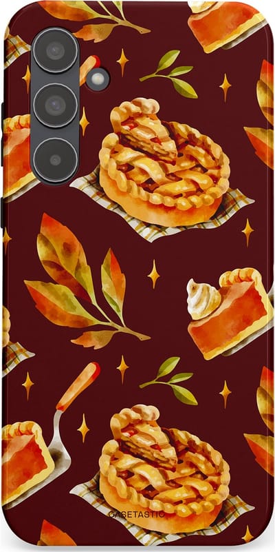 Casetastic Hoesje Geschikt voor Samsung A55 - Stijlvolle Beschermende Duo-layer Case - Karamel Appel Ontwerp
