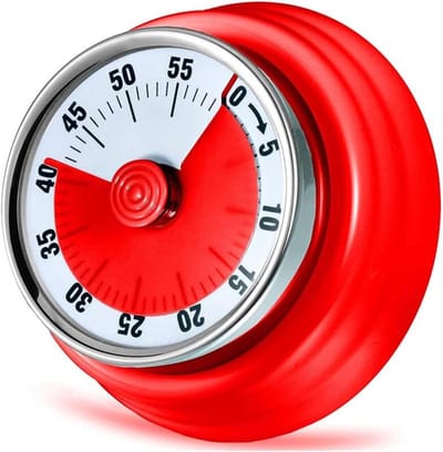 Timer - Visuele Timer - Keukentimer – Kookwekker - Mechanische afteltimer - 60 minuten opwindbare timer - Handmatige afteltimer - Geen batterij nodig - Visueel mechanisch - Magnetische tijdmanagementtimer - voor klaslokaal - thuis - studie en koken