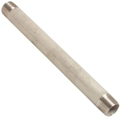 RVS Buisnippel 1/4, Draadnippel RVS V4A