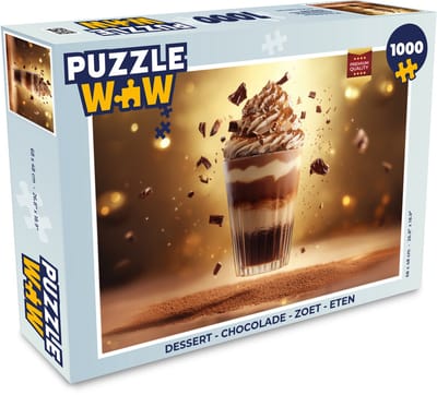 Puzzel Dessert - Chocolade - Zoet - Eten - Legpuzzel - Puzzel 1000 stukjes volwassenen